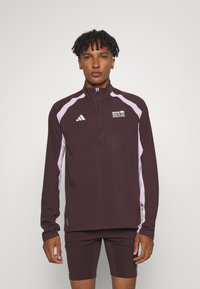 adidas Performance BERLIN 2023 MARATHON 1/2 ZIP - Longsleeve - shadow brown
