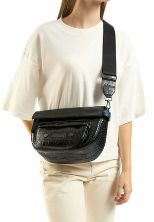 CLIO GOLDBRENNER NEPTUNE CROCO - Schoudertas - black