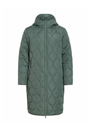 VILA, MANTEL VIQUILA GESTEPPTER - Vinterfrakke - balsam green