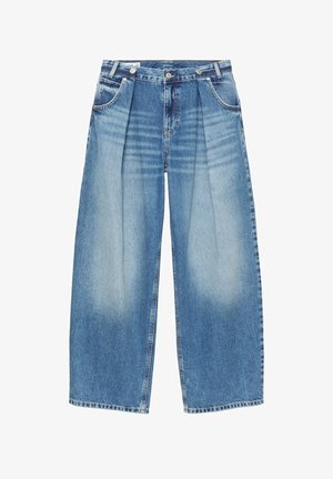 PULL&BEAR, PLEATED - BAGGY JEANS - Jean baggy - blue denim