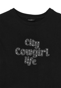 Calliope SCRITTA STRASS - T-shirt con stampa - ultrablack
