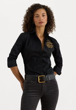 CLASSIC FIT LOGO COTTON-BLEND SHIRT - Camicia - black