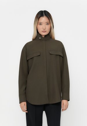 OVERSHIRT - Blúzka so zapínaním na gombíky - olive