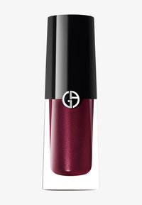 Burgunderfarbener Nagellack in einer klaren Glasflasche mit einem schicken schwarzen Deckel und einem kreisförmigen silbernen Logo auf der Vorderseite.
