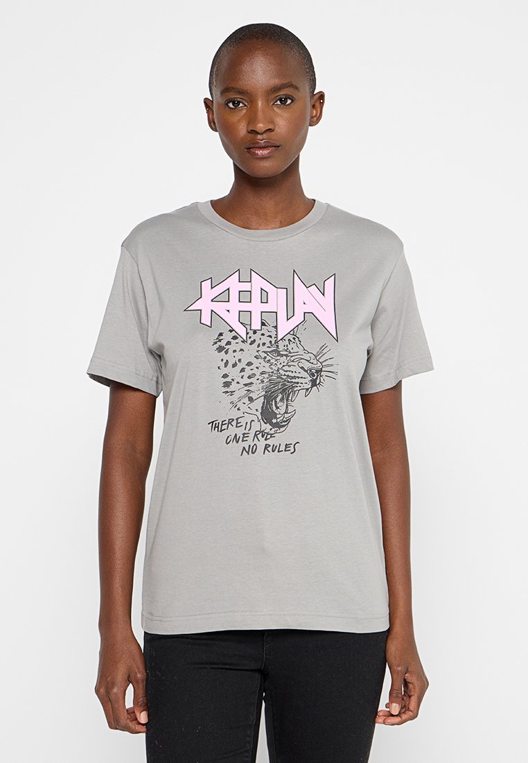 Replay T-shirt print lichtgrijs Replay T-shirt print lichtgrijs