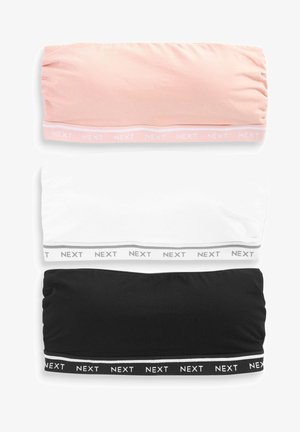 COTTON RICH BANDEAU BRAS 3 PACK - Stropløse & variable BH'er - black/pink/white