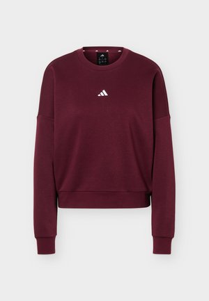adidas Sportswear, ESSENTIALS SMALL LOGO FEEL COZY - Суитшърт - maroon/white