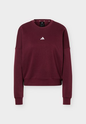 adidas Sportswear, ESSENTIALS SMALL LOGO FEEL COZY - Суитшърт - maroon/white