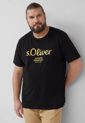 s.Oliver Print T-shirt - schwarz