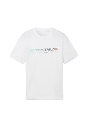 TOM TAILOR, MIT LOGO  - Camiseta estampada - white