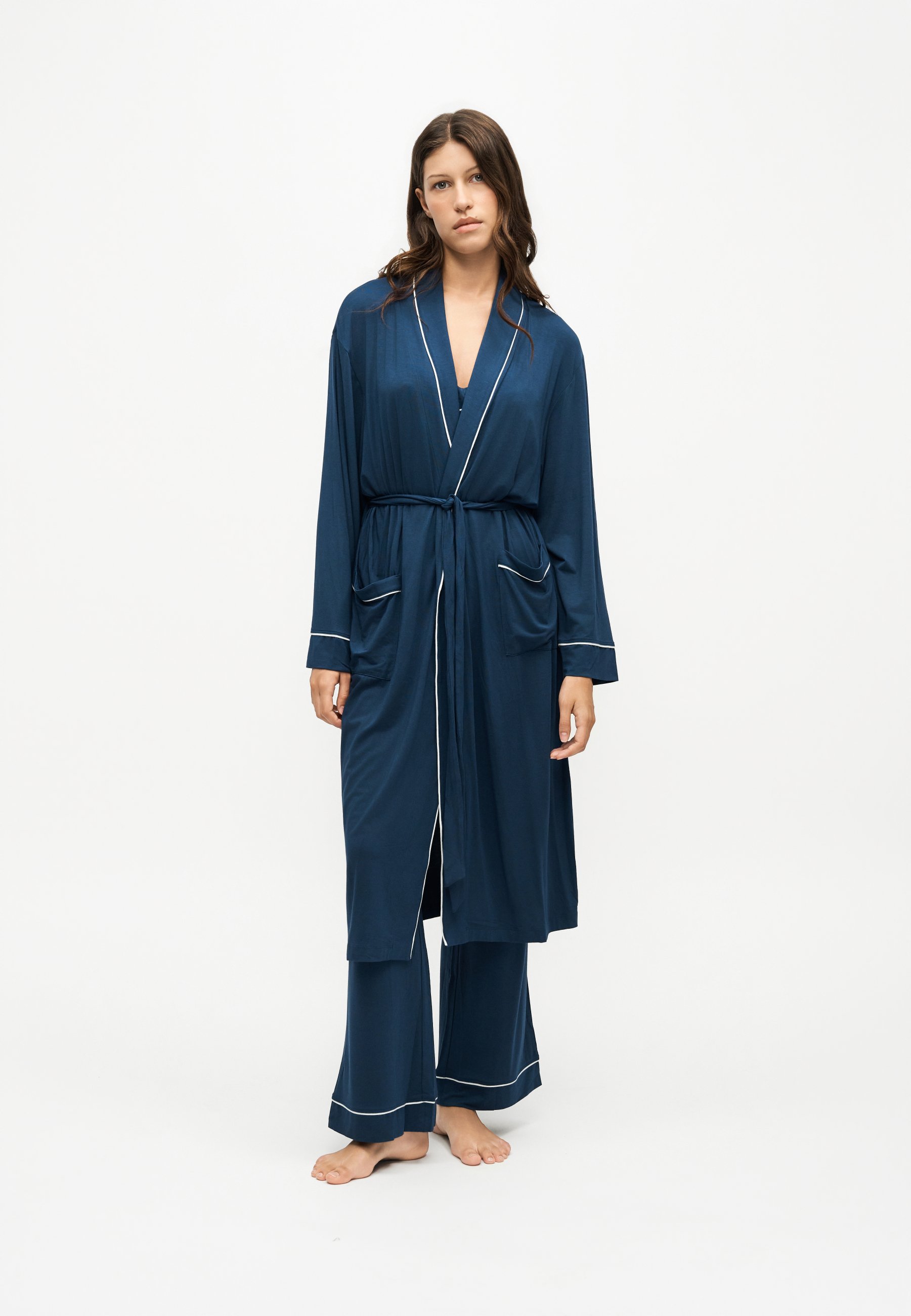 Polo Ralph Lauren ESSENTIALS BATHROBE - Dressing gown - navy/dark