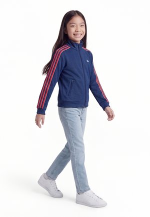 adidas Originals FIREBIRD JUNIOR UNISEX - Φούτερ με φερμουάρ - night indigo/better scarlet/white