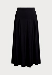PLEATED CREPE A LINE SKIRT - Maxi szoknya - black