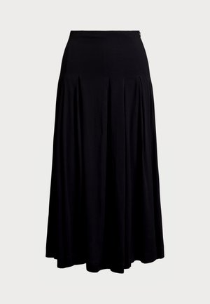 Polo Ralph Lauren PLEATED CREPE A LINE SKIRT - Falda larga - black