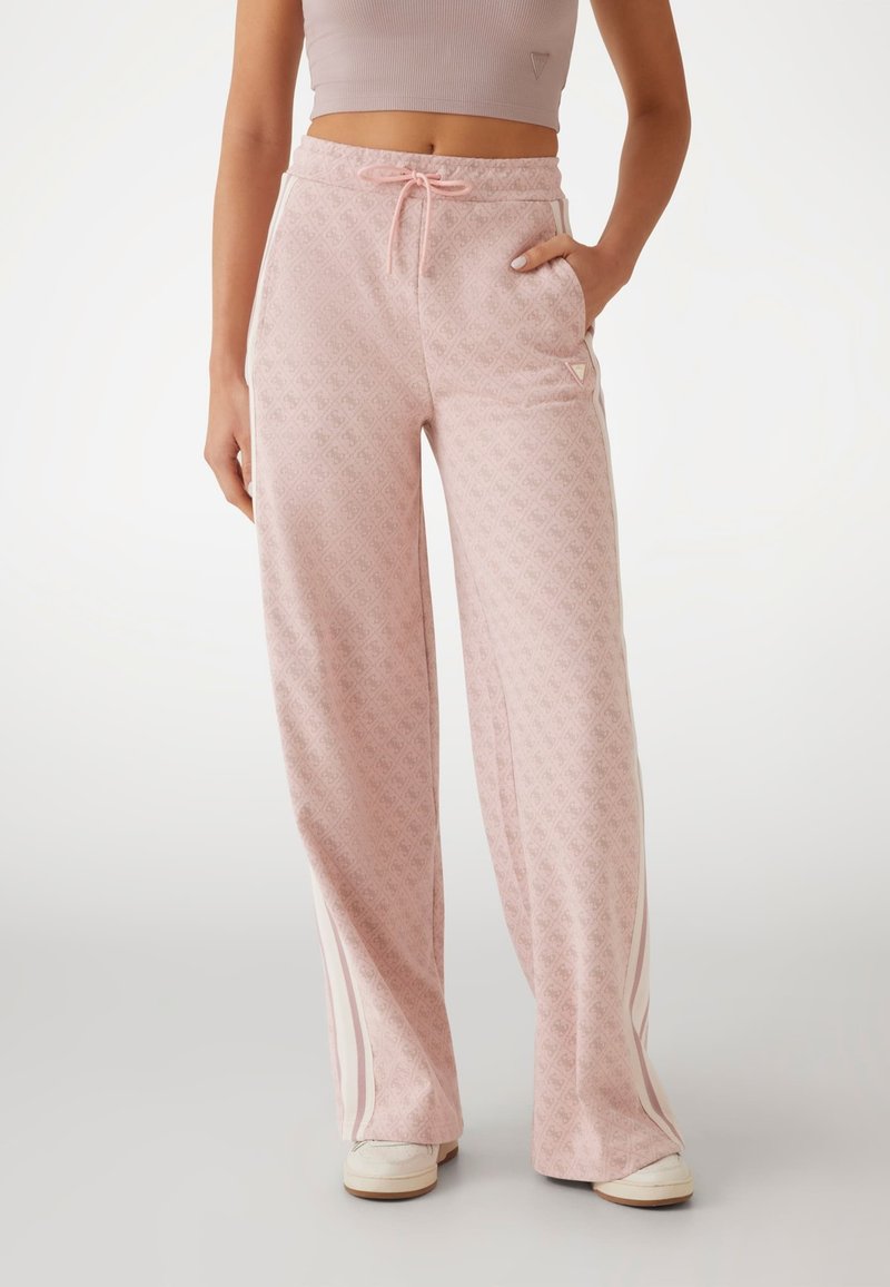 Guess LOGO STRAIGHT - Pantalones deportivos - rose