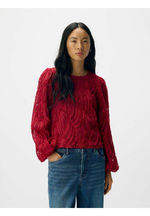 OBJLUCIE RE O-NECK - Blůza - karanda red