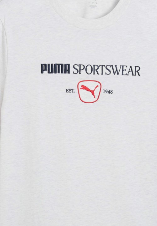 PUMA CLASS T-SHIRT MIT GRAFIK - Print T-shirt - white glow heather — photo 6