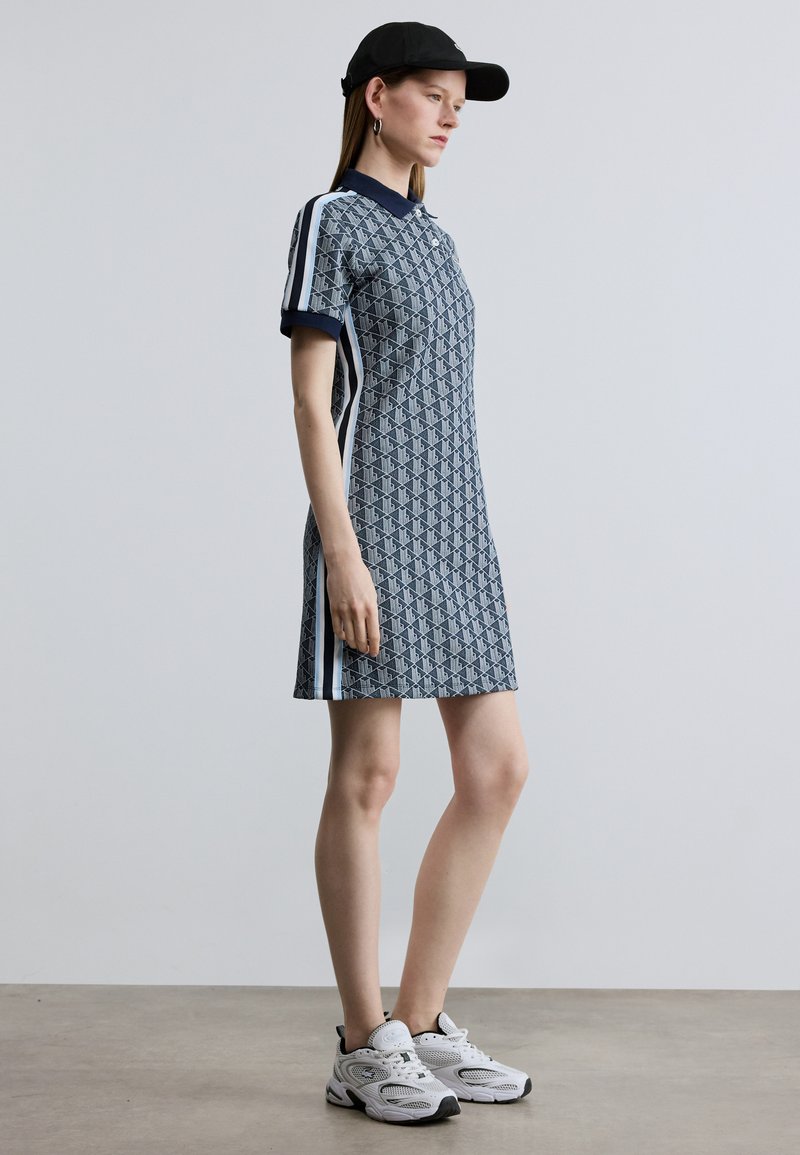 Lacoste Jersey dress - navy blue/white/dark blue