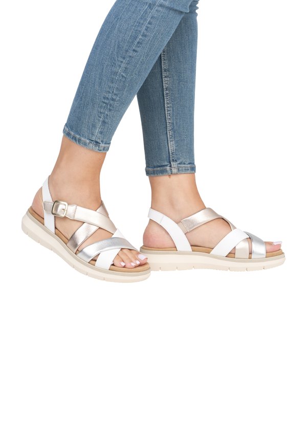 Plateausandalette - metallic