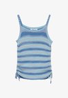 SPACE DYE WITH GATHERING - VEST TOP - Top - blue