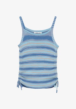 PULL&BEAR, SPACE DYE WITH GATHERING - VEST TOP - Top - blue