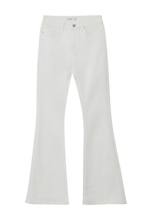 LUNGO TINTA UNITA - Flared Jeans - bianco denim