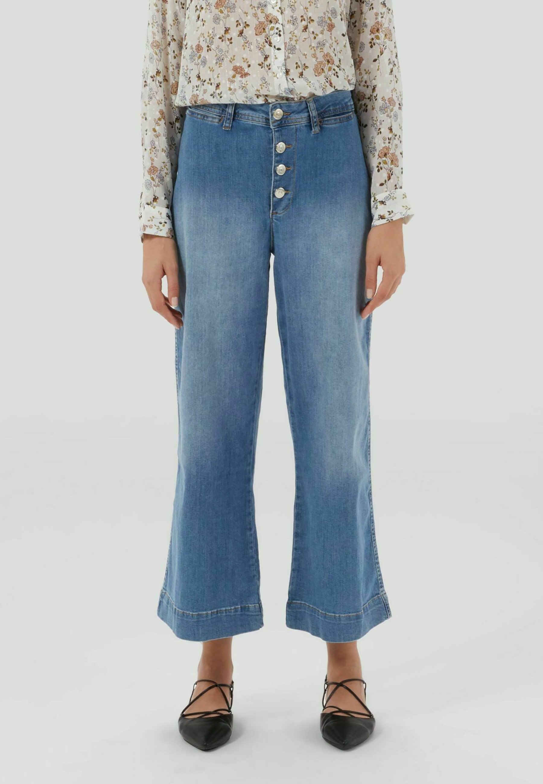 Conbipel WIDE LEG - Jeans a zampa - jeans/blu denim - Zalando.it