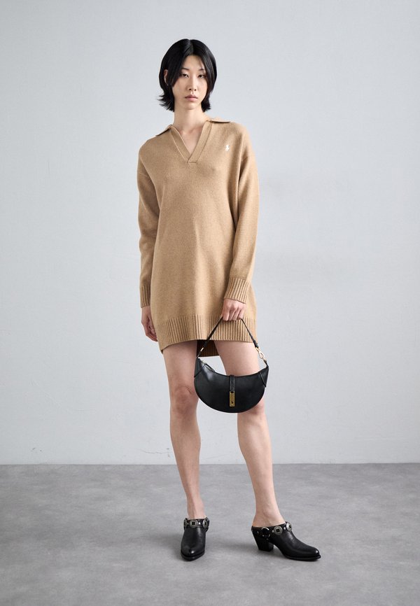 Jumper dress - collection   camel melange3