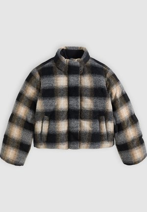 Levi's®, BRYNN CROP PUFFER - NOVELTY - Veste d'hiver - tessa shadow plaid anthracite night