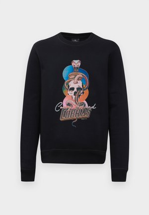 Sort sweatshirt med et farverigt grafik af et kranium omgivet af en kobra og teksten "Coney Island Cobras" foran.