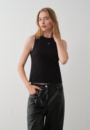 Calvin Klein Jeans, EXCLUSIVE METAL MONOGRAM TANK TOP - Top - black