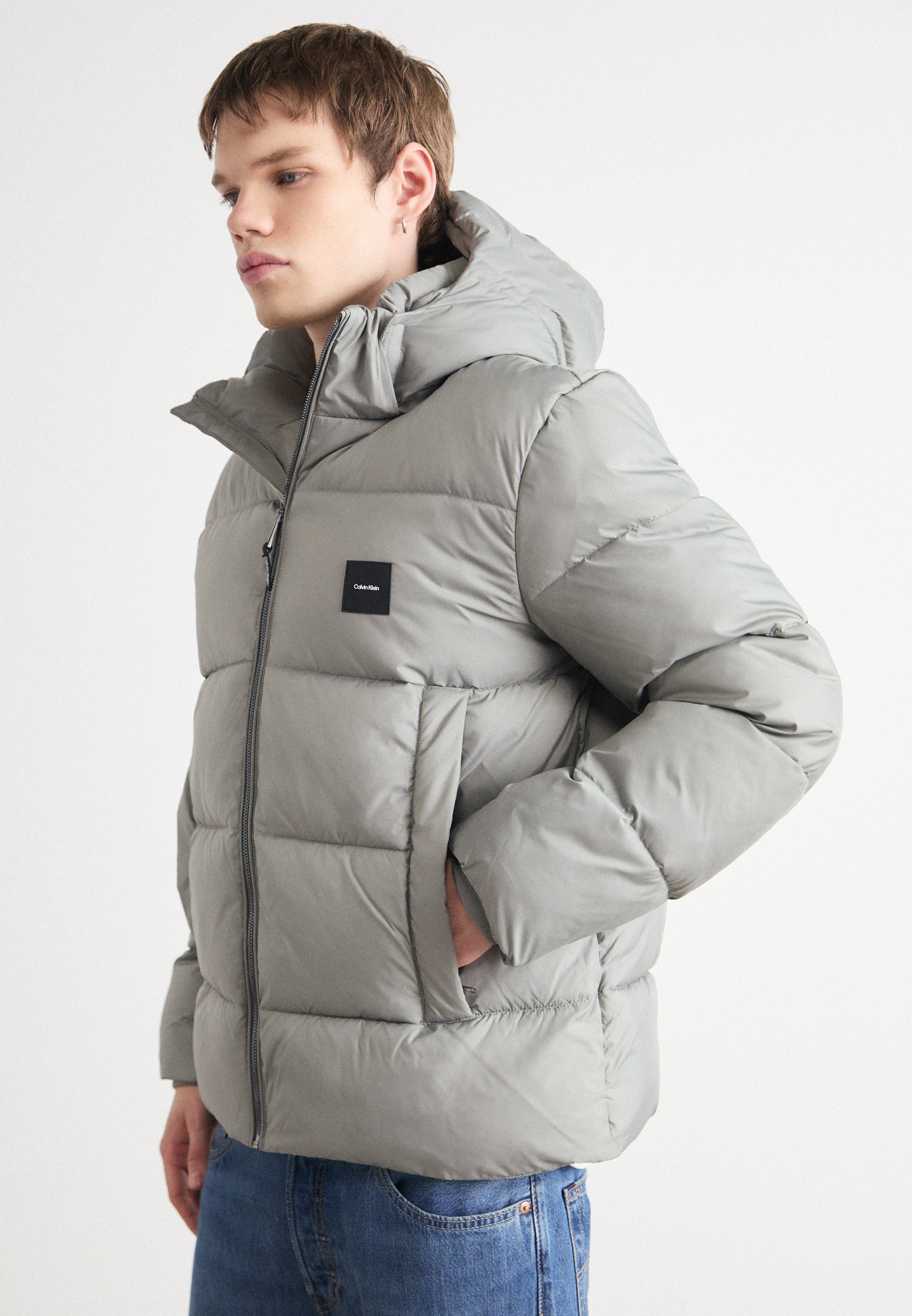 With Hood Calvin Klein Quilted Down Jacket Calvin Klein Men's Long Stretch  Quilted Puffer Jacket Macy's