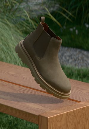 LEATHER - Klasické členkové čižmy - beige