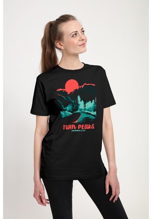 TWIN PEAKS PARKS POSTER - T-Shirt print - black