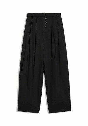 Bershka, SIDE-PLEAT TROUSERS - TROUSERS - Pantalon classique - black