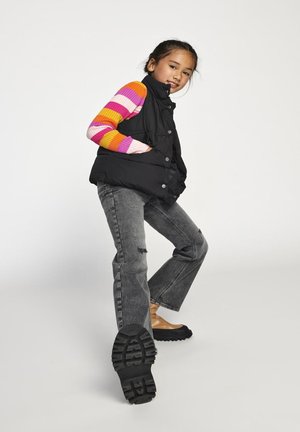 ONLY GIRLS GJUICY LIFE WIDE LEG DEST - Jeans straight leg - medium grey denim