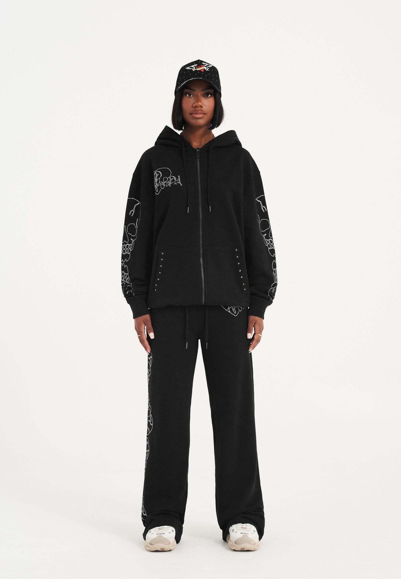 Ed Hardy - CRYSTAL SKULL RELAXED JOGGERS  - Tracksuit bottoms - black, Enlarge