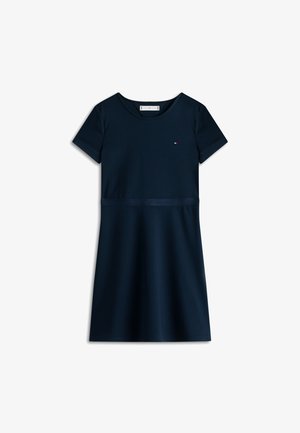 Tommy Hilfiger, ESSENTIAL SHORT SLEEVE SKATER DRESS - Jerseykjole - dark night navy