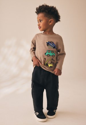 Next, REGULAR FIT - LONG SLEEVE BACK GRAPHIC T-SHIRT . - T-shirt à manches longues - brown transport
