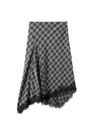 Mango, ADULT - Jupe trapèze - black grey