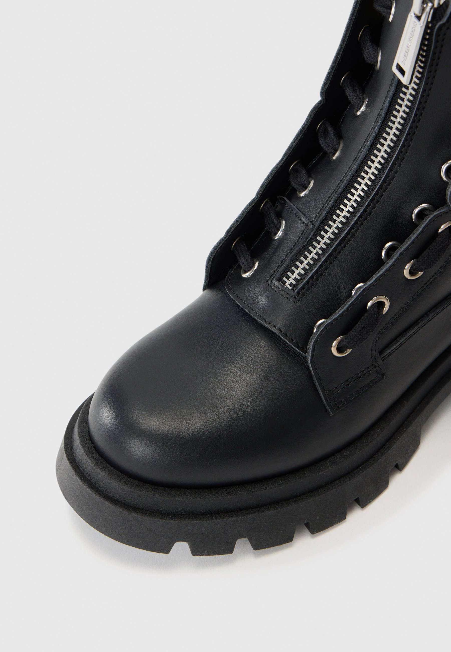 靴 DSQUARED2 Leather lace up short boots Dsquared2 UNISEX - Lace-up ankle boots - black/yellow/black