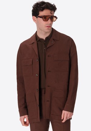 Distretto12, DISTRETTO12 OUTERWEAR FIELD JACKET ALLORO - Cappotto corto - bark
