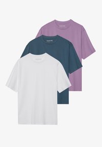 UNISEX 3 PACK BASIC OVERSIZED T-SHIRT - T-Shirt basic - blue/white/purple