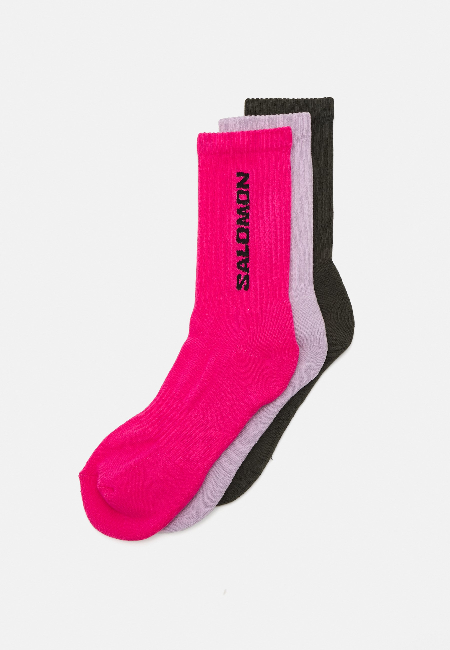 ●SALOMON● 25SS PRIMARY CREW SOCKS 3点セット Salomon Everyday Crew Socks (3 Pack) - Flame Scarlet / Dark