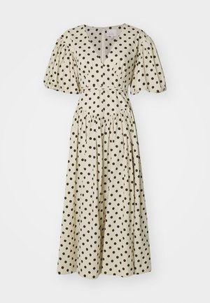 Cinq à Sept POLKA DOT STASSIE DRESS - Day dress - gardenia/black