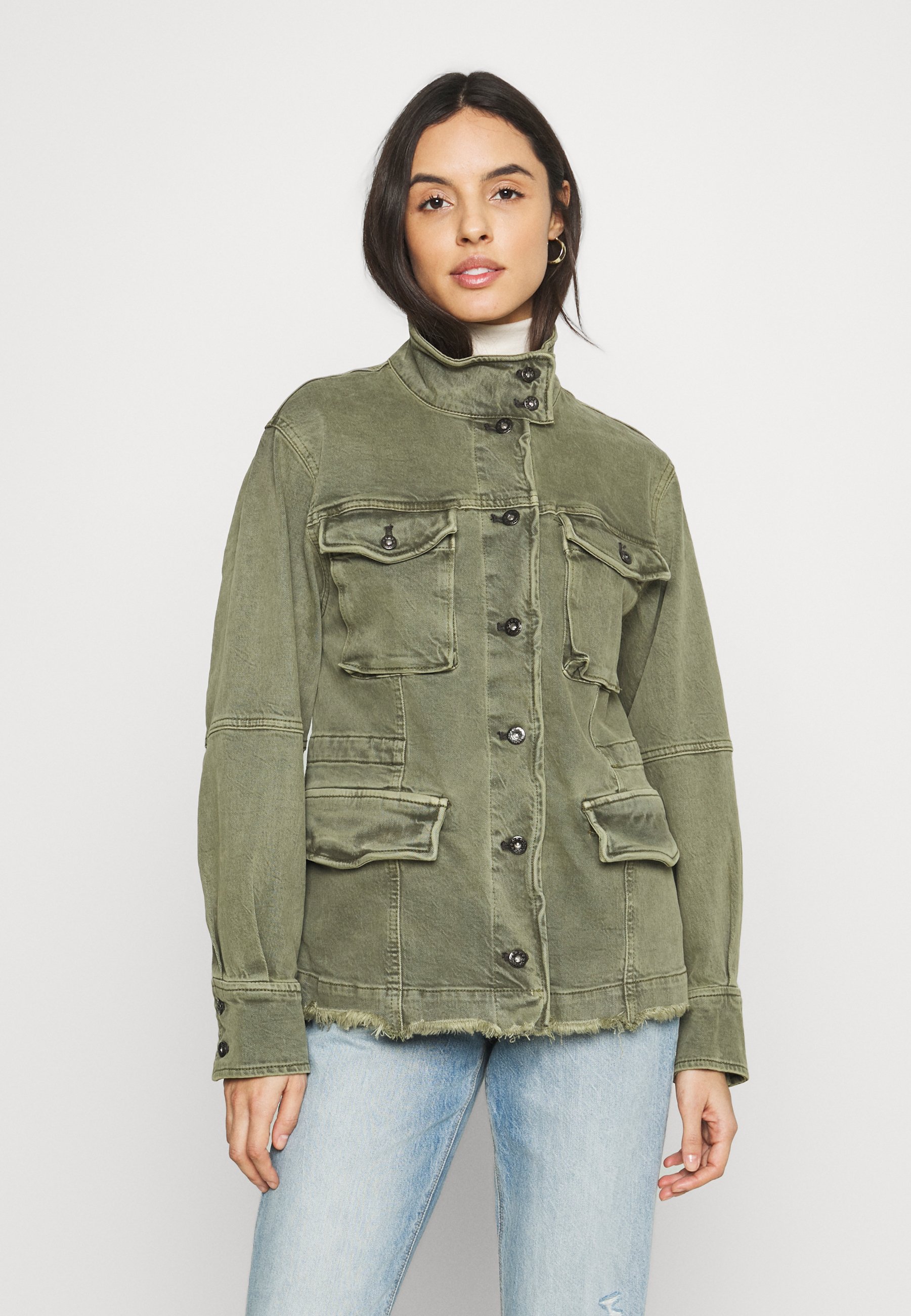 green army denim jacket