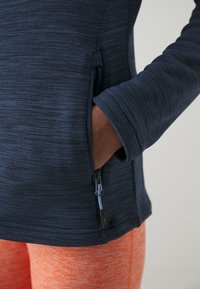 CMP WOMAN JACKET FIX HOOD - Cipzáras pulóver - blue melange/sky