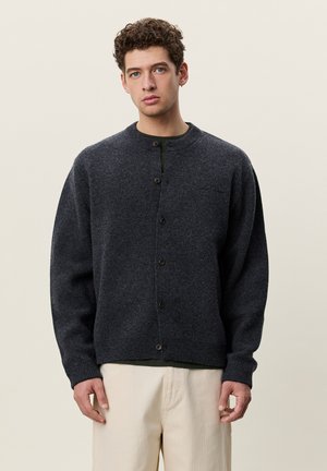 Les Deux, KNITTED ROUNDNECK CARDIGAN - Жилетка - charcoal melange