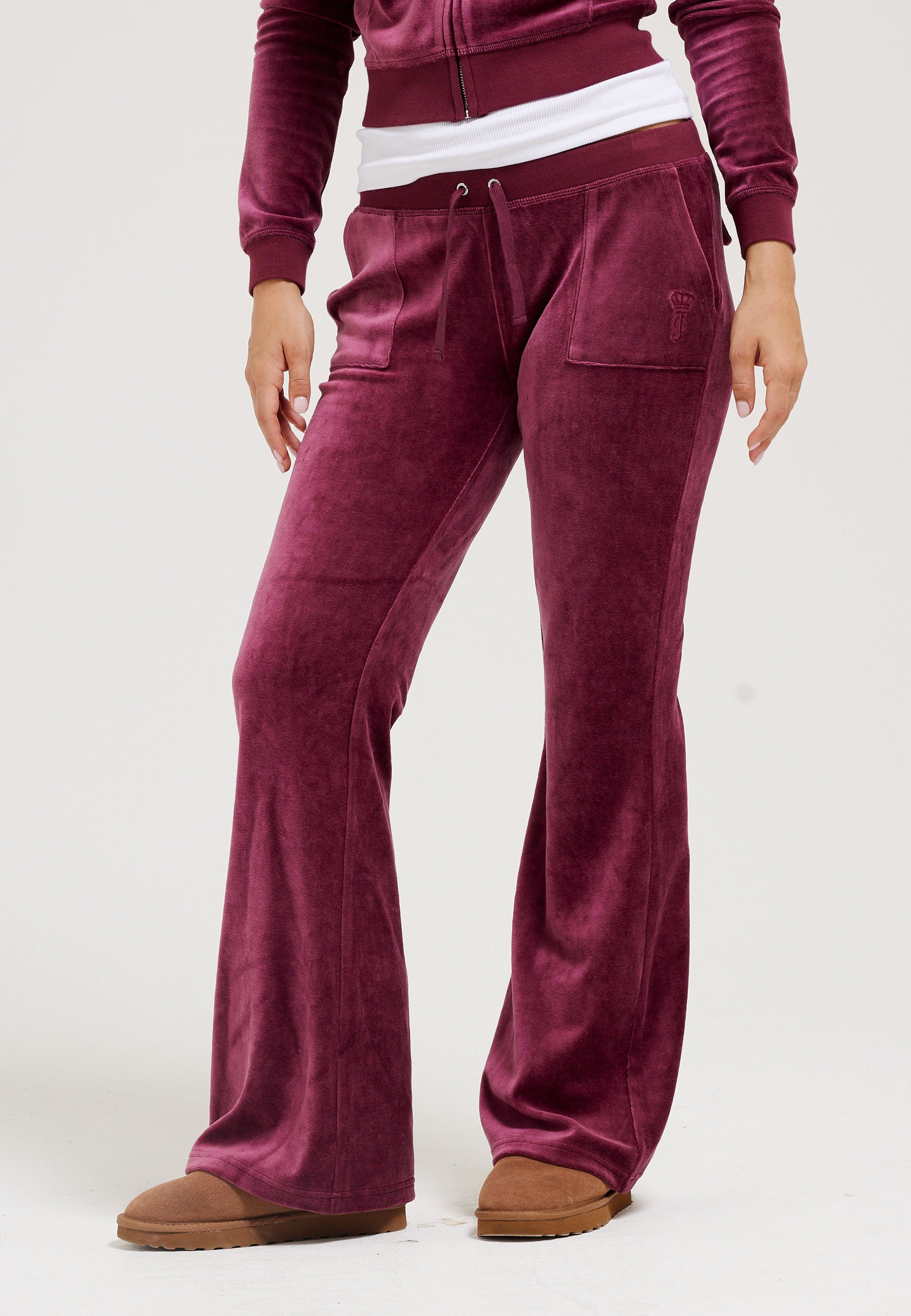 Velvet Juicy Couture Tracksuit Burgundy Tracksuit Burgundy