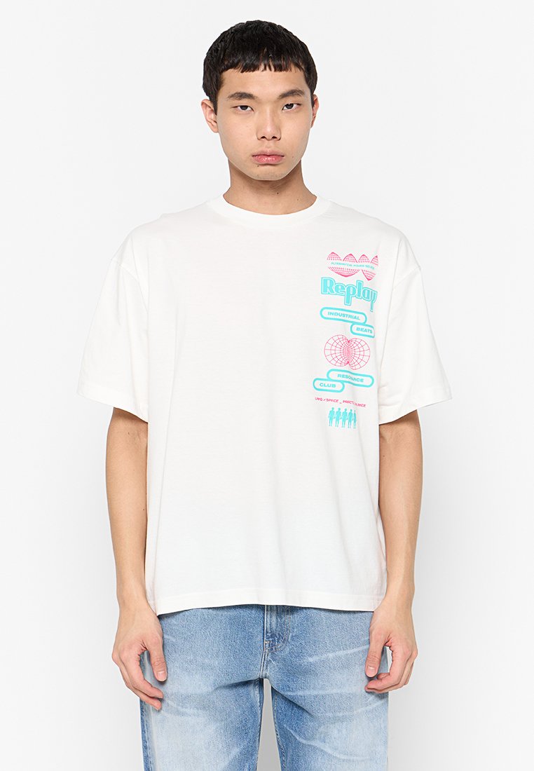 Replay T-shirt print wit